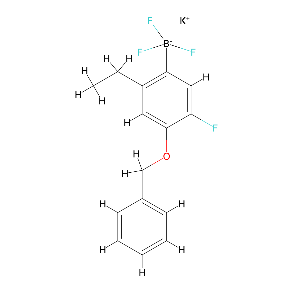 Potassium (4-(benzyloxy)-2-ethyl-5-fluorophenyl)trifluoroborate molecular structure, CAS 2097002-65-6