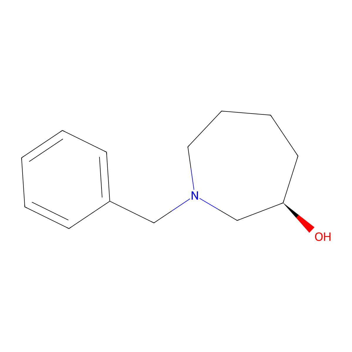 (R)-1-Benzylazepan-3-ol molecular structure, CAS 2097005-39-3