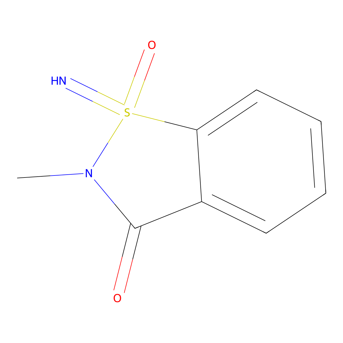 1-Imino-2-methyl-2,3-dihydro-1lambda6,2-benzothiazole-1,3-dione molecular structure, CAS 2097005-94-0