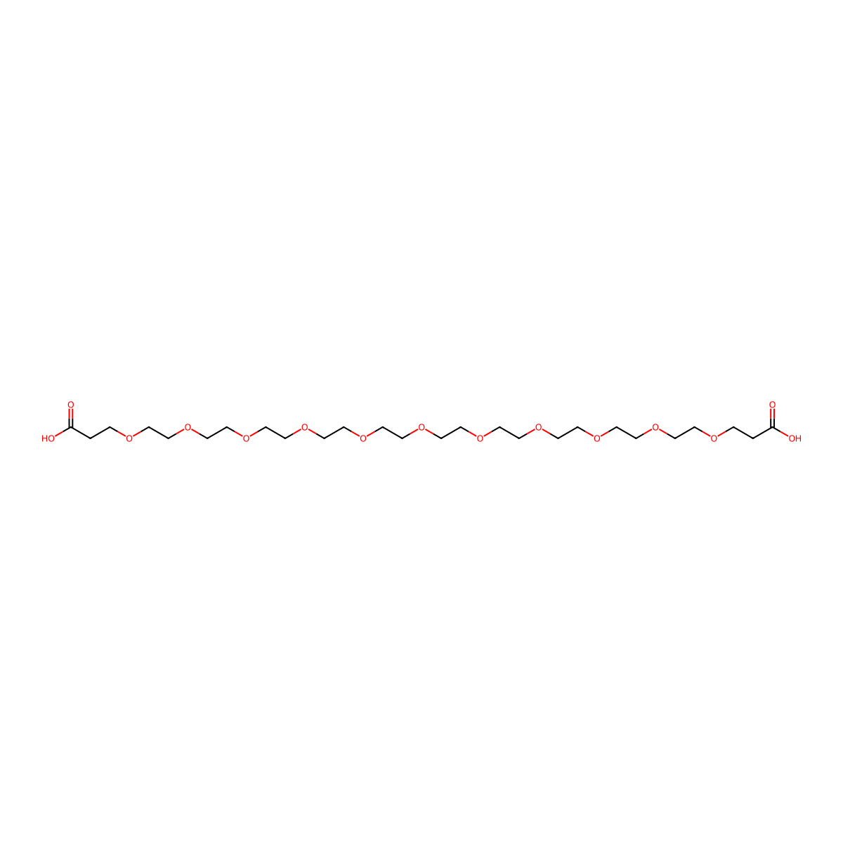 Bis-PEG11-acid molecular structure, CAS 2097010-30-3