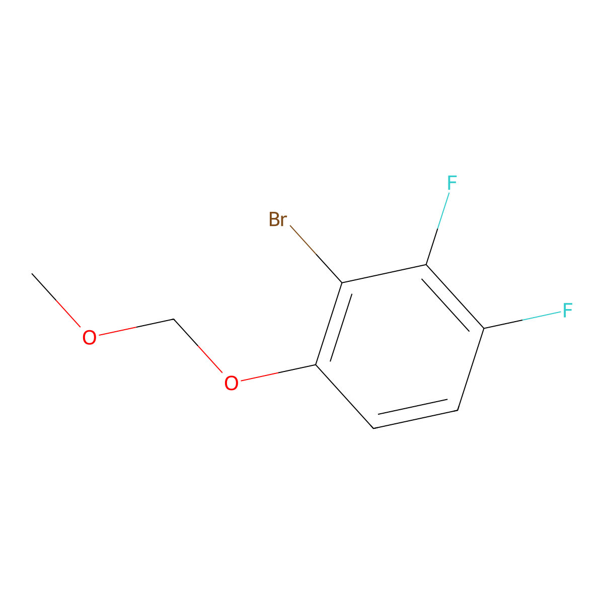2-Bromo-3,4-difluoro-1-(methoxymethoxy)benzene molecular structure, CAS 2097065-52-4