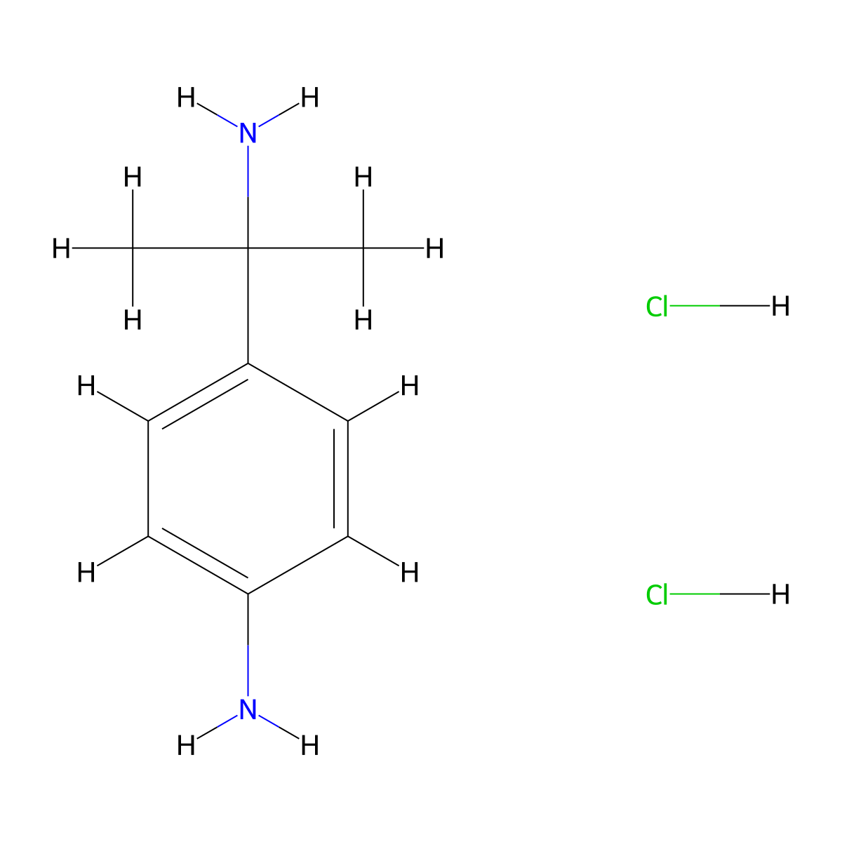 4-(1-Amino-1-methyl-ethyl)-phenylamine dihydrochloride molecular structure, CAS 2097068-42-1