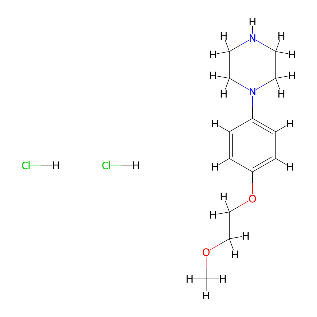 1-(4-(2-Methoxyethoxy)phenyl)piperazine dihydrochloride molecular structure, CAS 2097068-52-3
