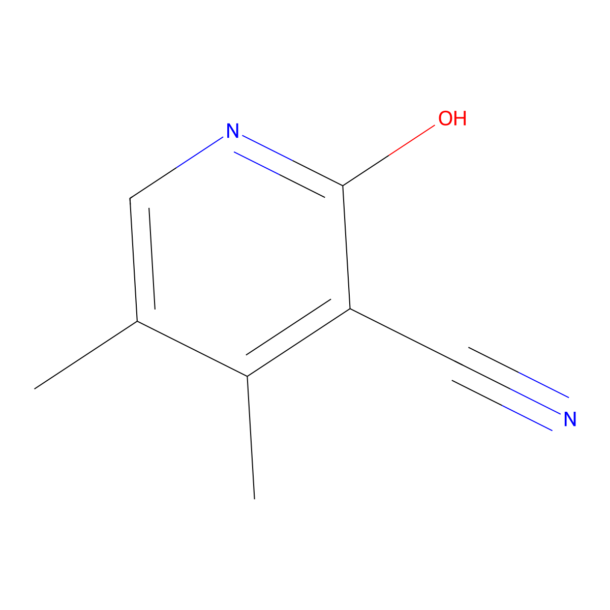 2-Hydroxy-4,5-dimethyl-nicotinonitrile molecular structure, CAS 2097068-56-7