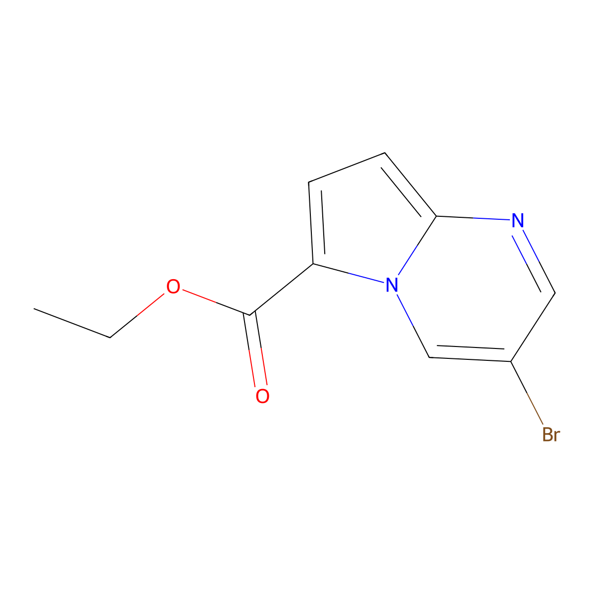 3-Bromo-pyrrolo[1,2-a]pyrimidine-6-carboxylic acid ethyl ester molecular structure, CAS 2097068-59-0