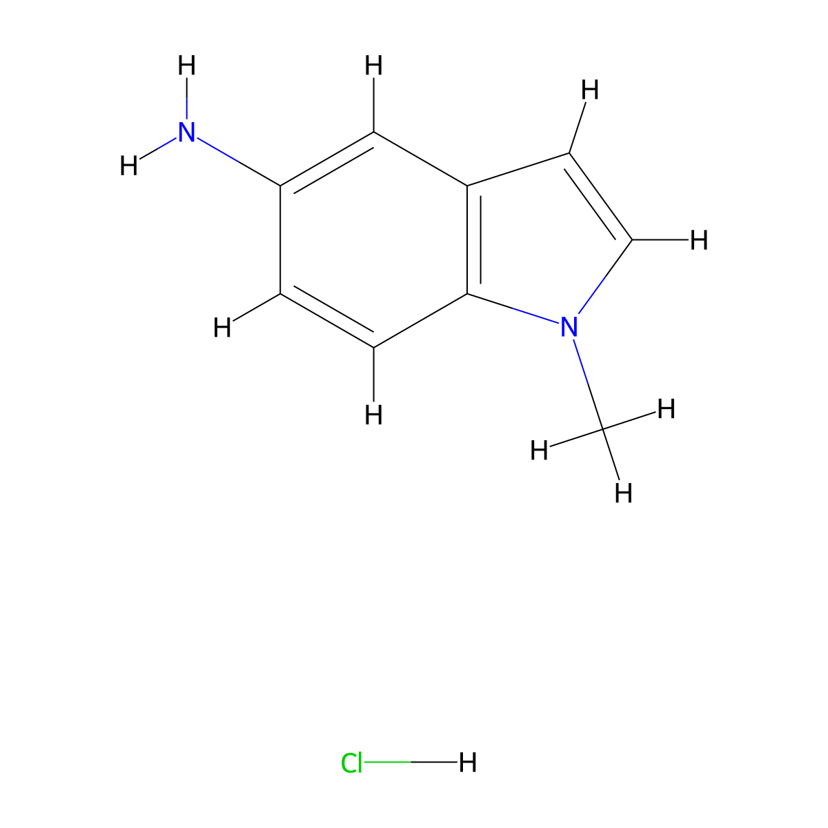 1-Methyl-1H-indol-5-ylamine hydrochloride molecular structure, CAS 2097068-69-2