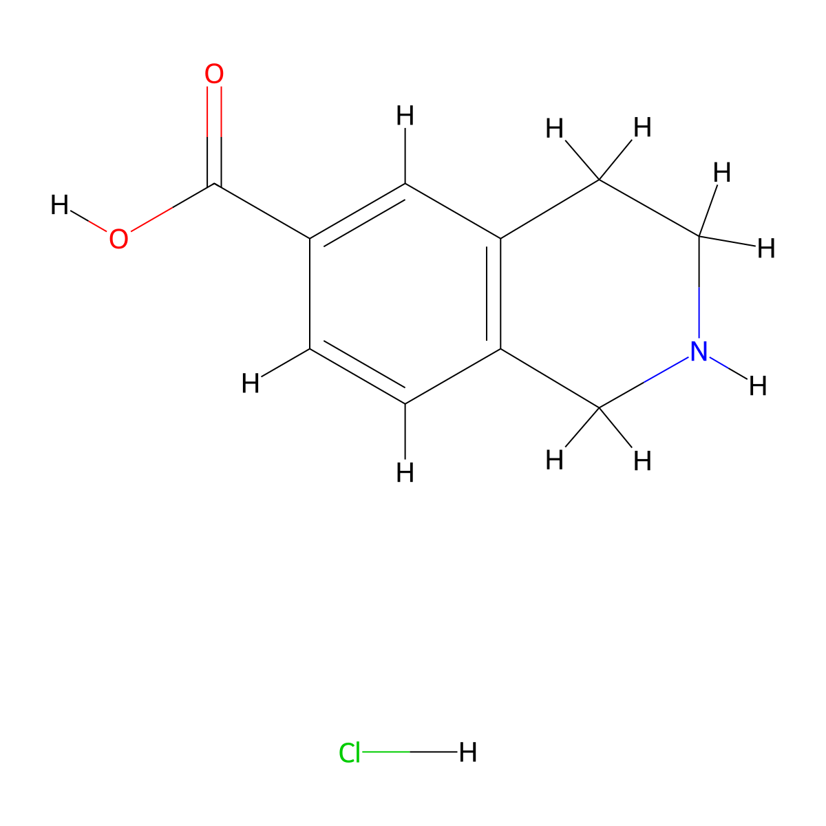 1,2,3,4-Tetrahydroisoquinoline-6-carboxylic acid hydrochloride molecular structure, CAS 2097068-75-0