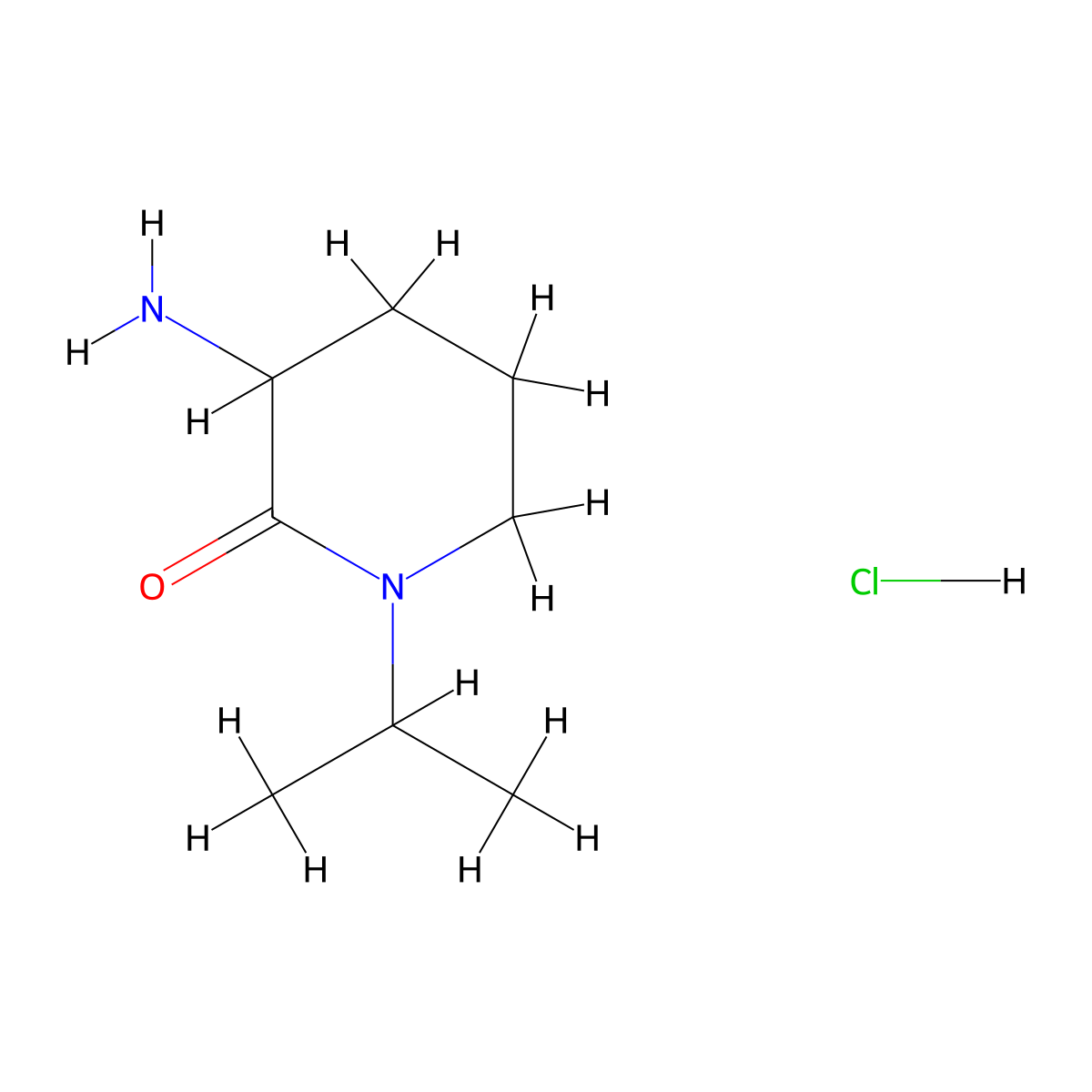 3-Amino-1-isopropylpiperidin-2-one hcl molecular structure, CAS 2097091-70-6
