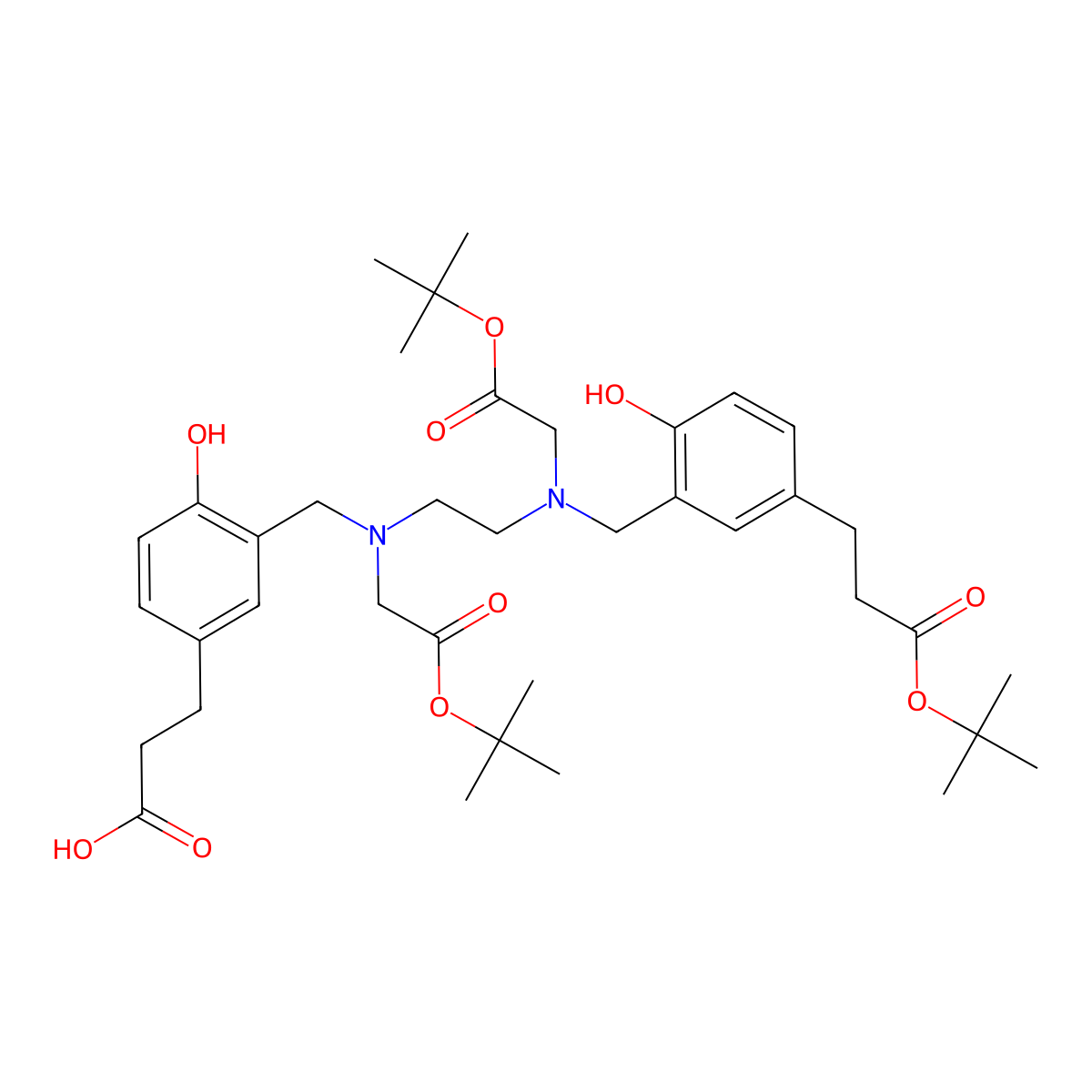 HBED-CC-tris(tert-butyl ester) molecular structure, CAS 2097123-80-1