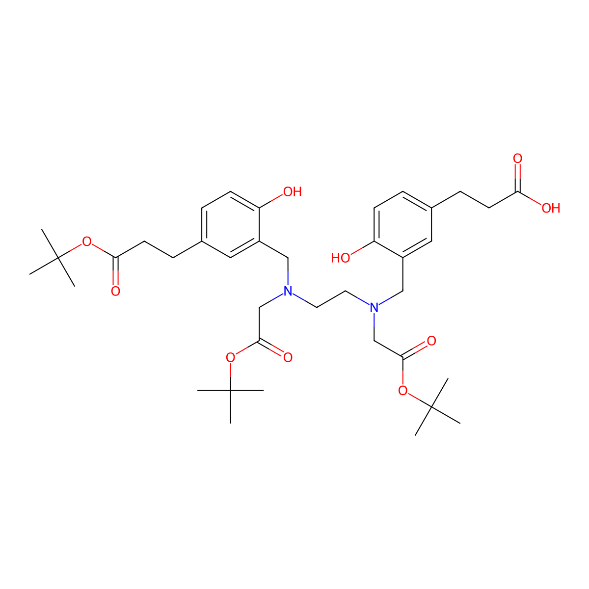 HBED-CC-tris(tert-butyl ester) molecular structure, CAS 2097123-80-1
