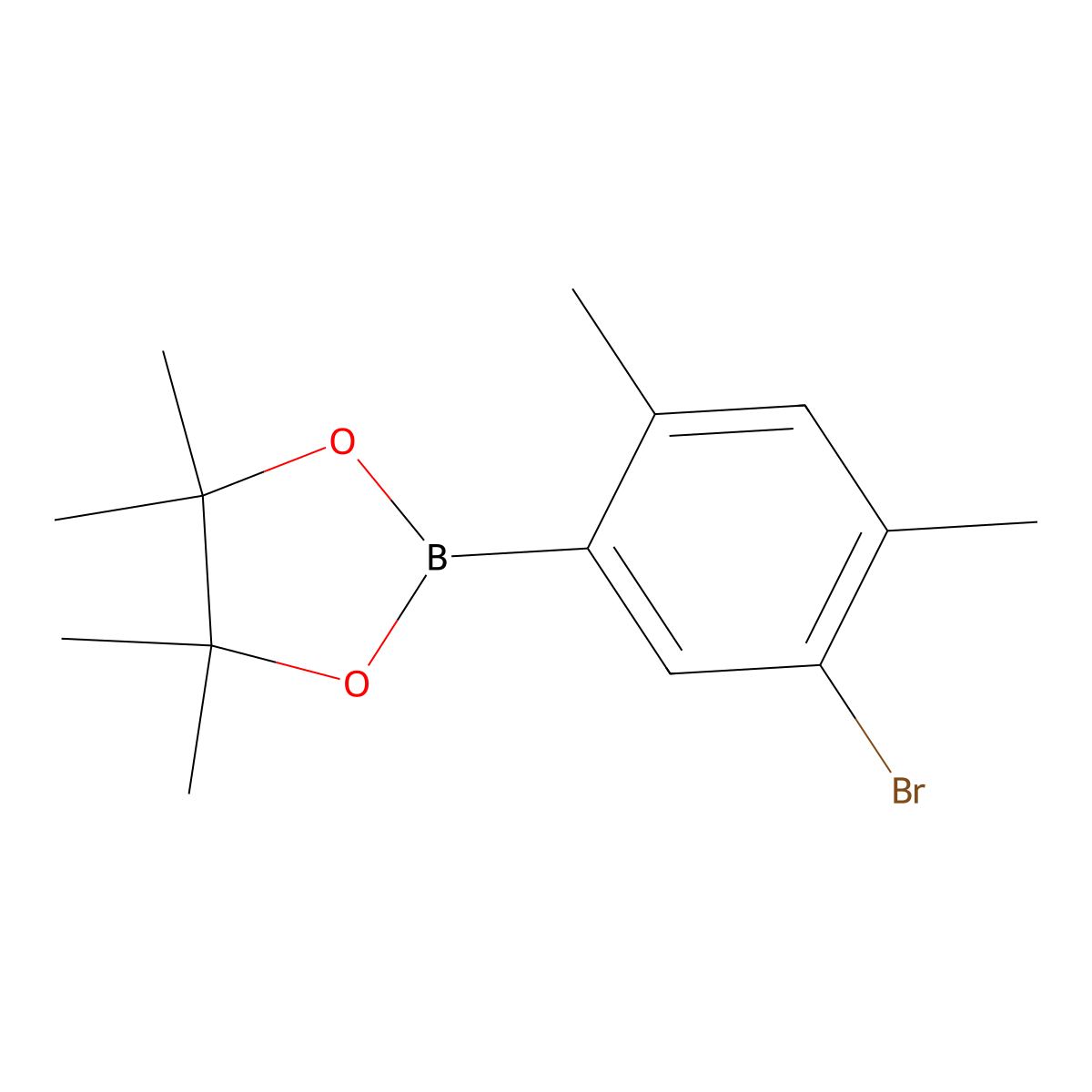 2-(5-Bromo-2,4-dimethylphenyl)-4,4,5,5-tetramethyl-1,3,2-dioxaborolane molecular structure, CAS 2097153-73-4