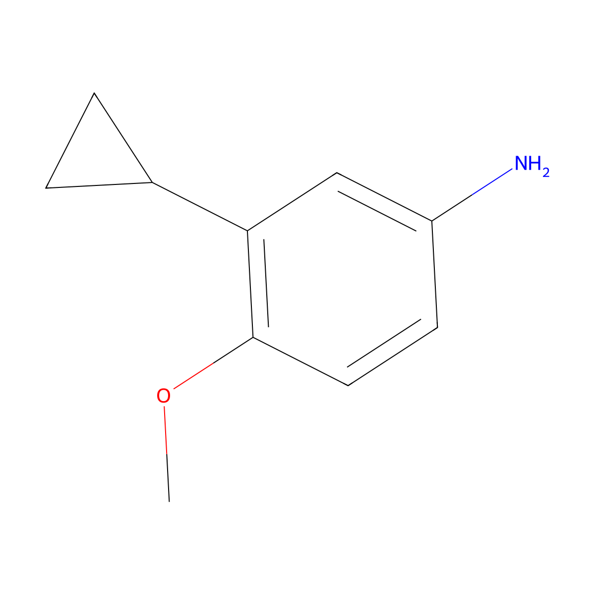 3-Cyclopropyl-4-methoxyaniline molecular structure, CAS 2097172-53-5