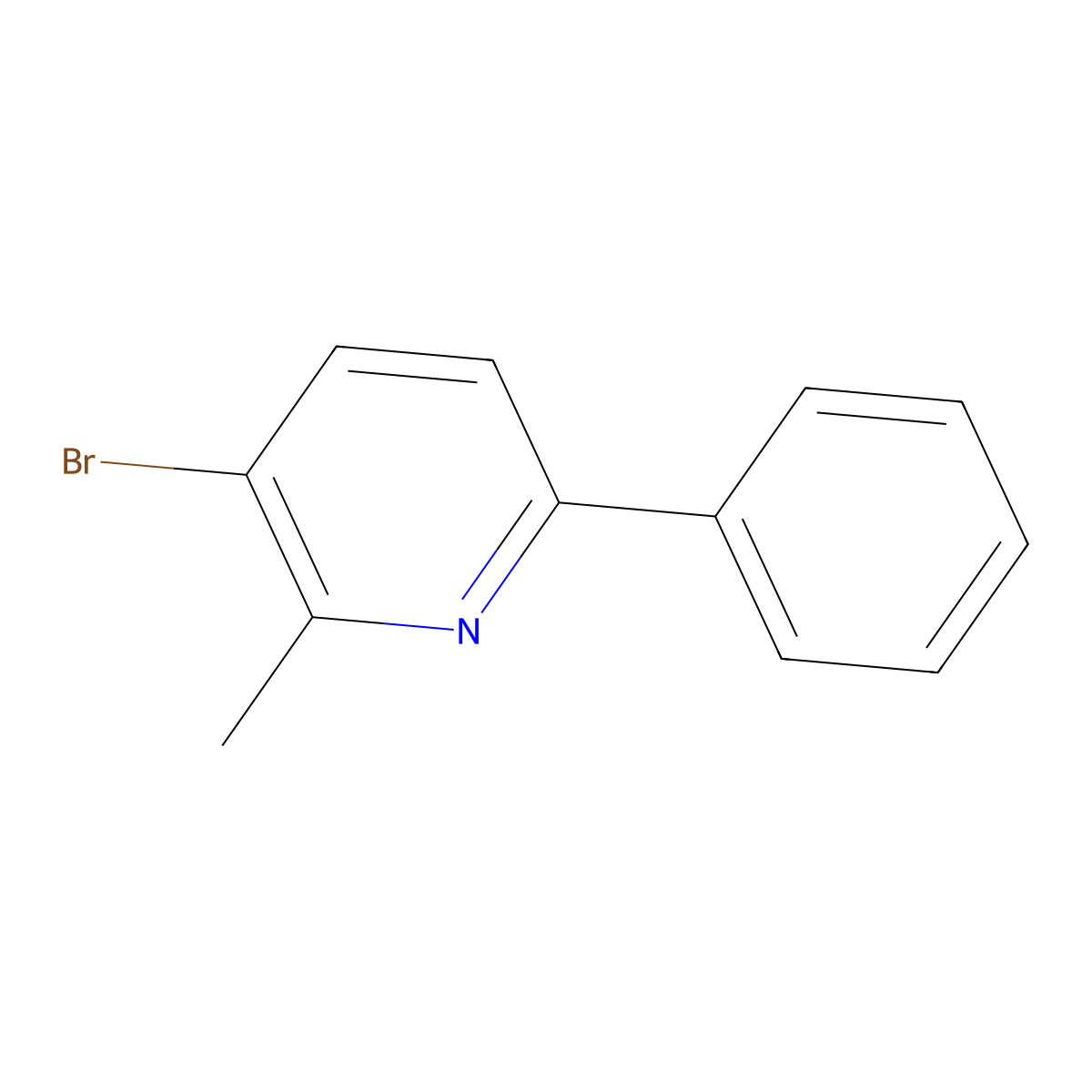 3-Bromo-2-methyl-6-phenylpyridine molecular structure, CAS 2097188-94-6