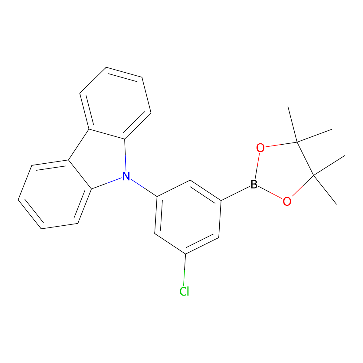 3-(9H-Carbazol-9-yl)-5-chlorophenylboronic acid pinacol ester molecular structure, CAS 2097261-59-9