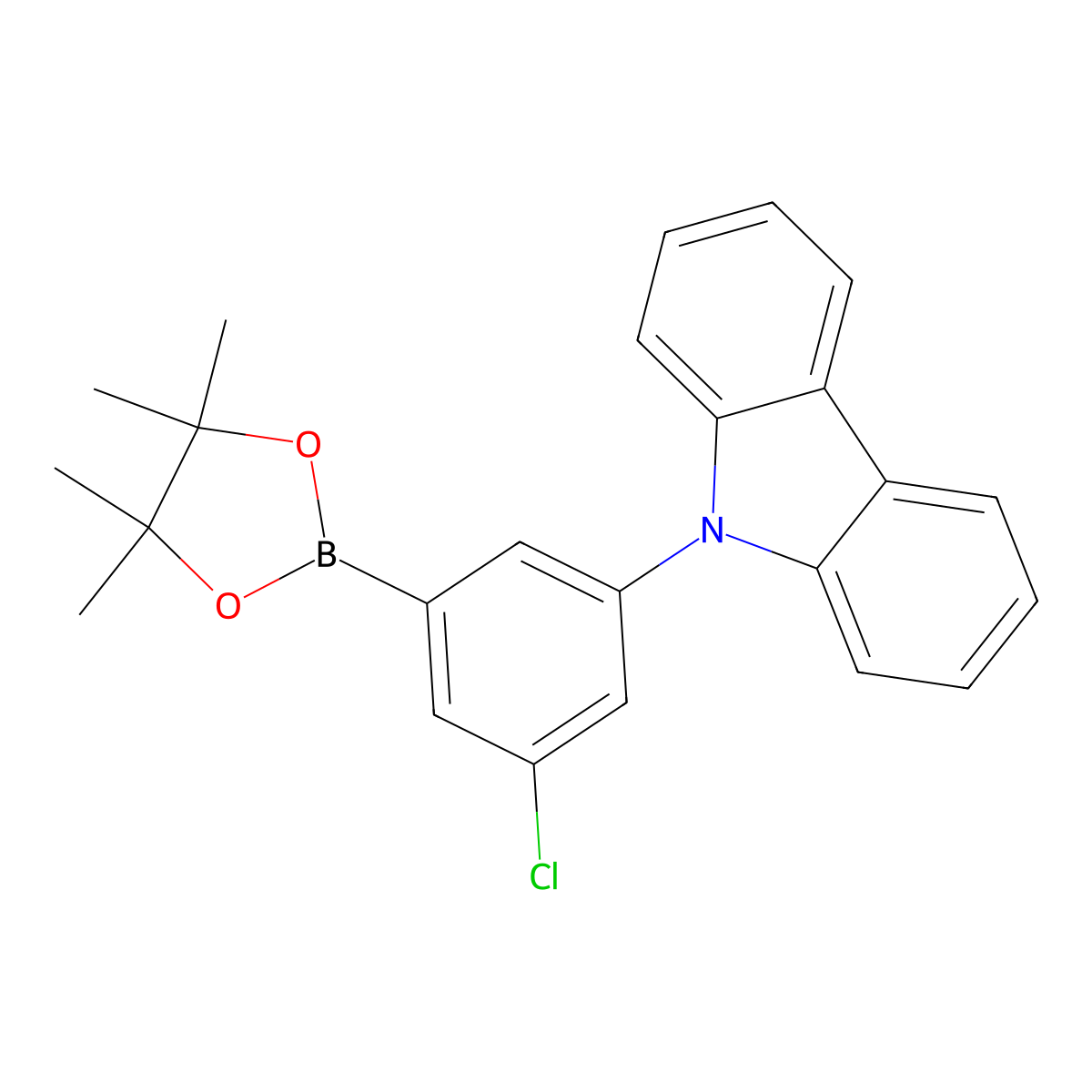 3-(9H-Carbazol-9-yl)-5-chlorophenylboronic acid pinacol ester molecular structure, CAS 2097261-59-9