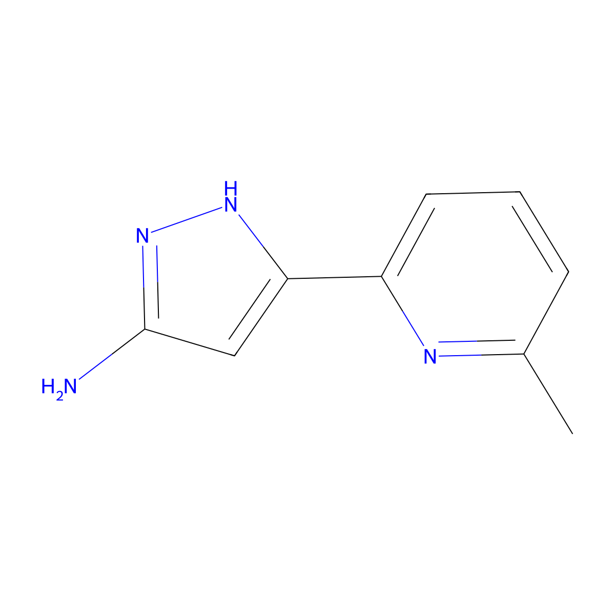 5-(6-methylpyridin-2-yl)-1H-pyrazol-3-amine molecular structure, CAS 209727-64-0