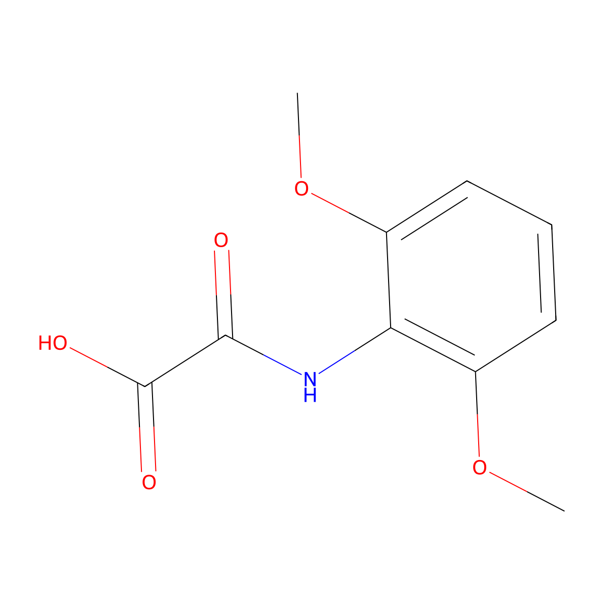 2-((2,6-Dimethoxyphenyl)amino)-2-oxoacetic acid molecular structure, CAS 2097273-59-9