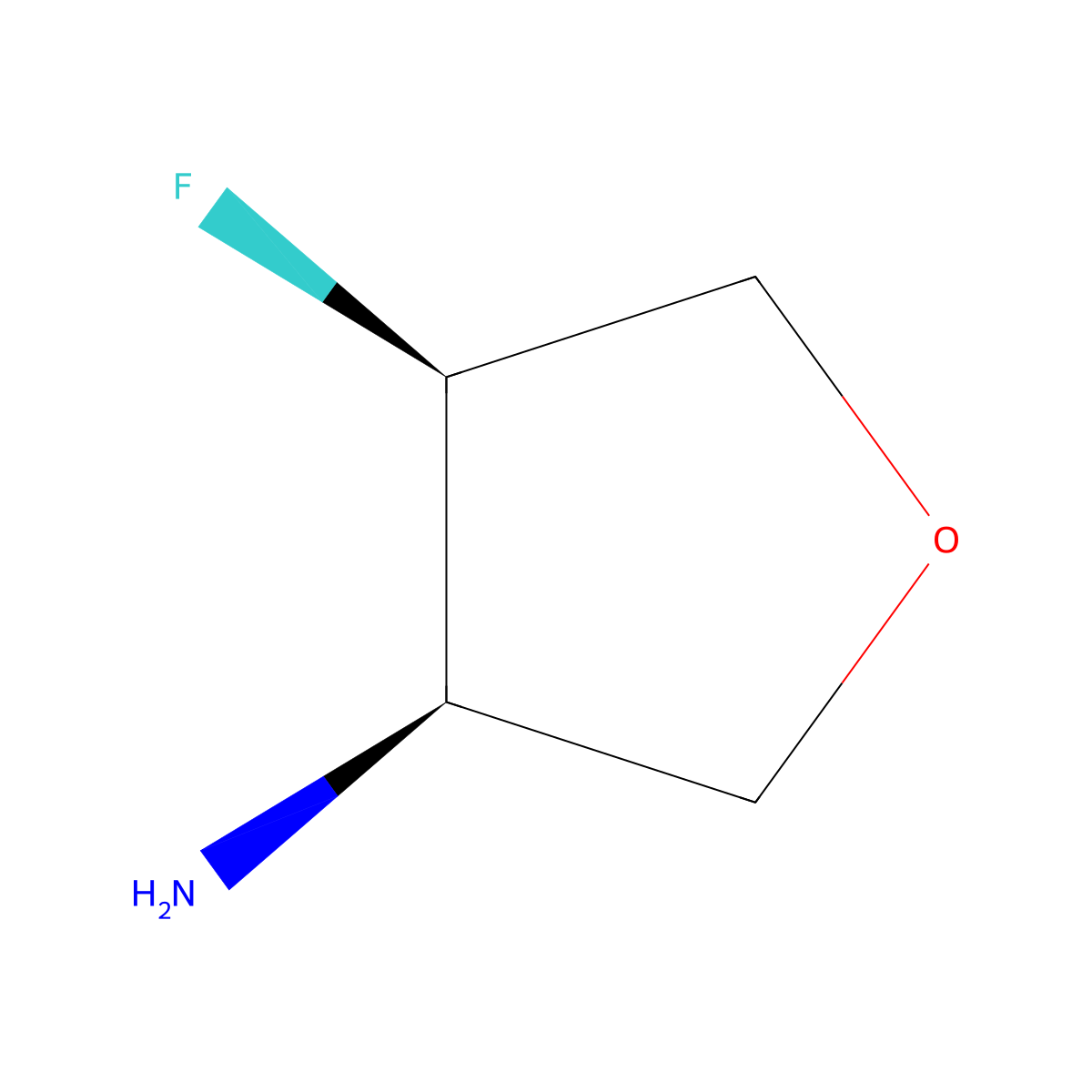 (3R,4R)-4-Fluorotetrahydrofuran-3-amine molecular structure, CAS 2097273-70-4