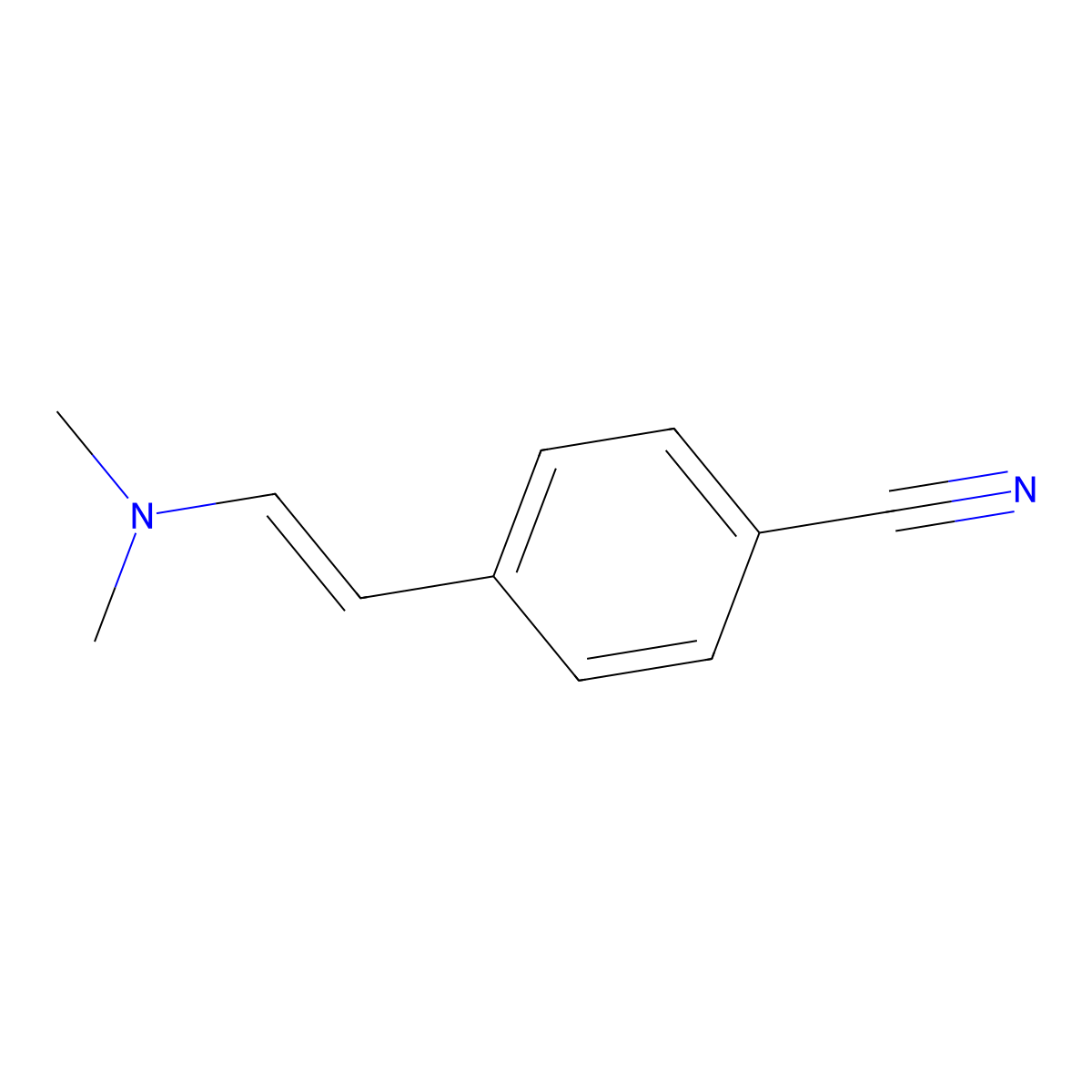 4-[2-(Dimethylamino)ethenyl]benzonitrile molecular structure, CAS 20973-72-2