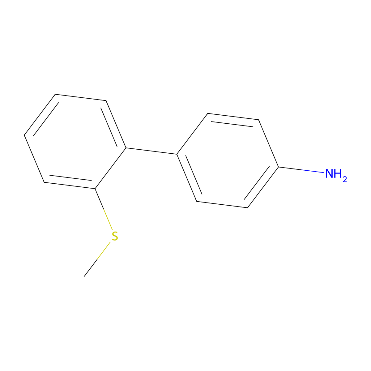 2'-(Methylthio)-[1,1'-biphenyl]-4-amine molecular structure, CAS 209731-61-3
