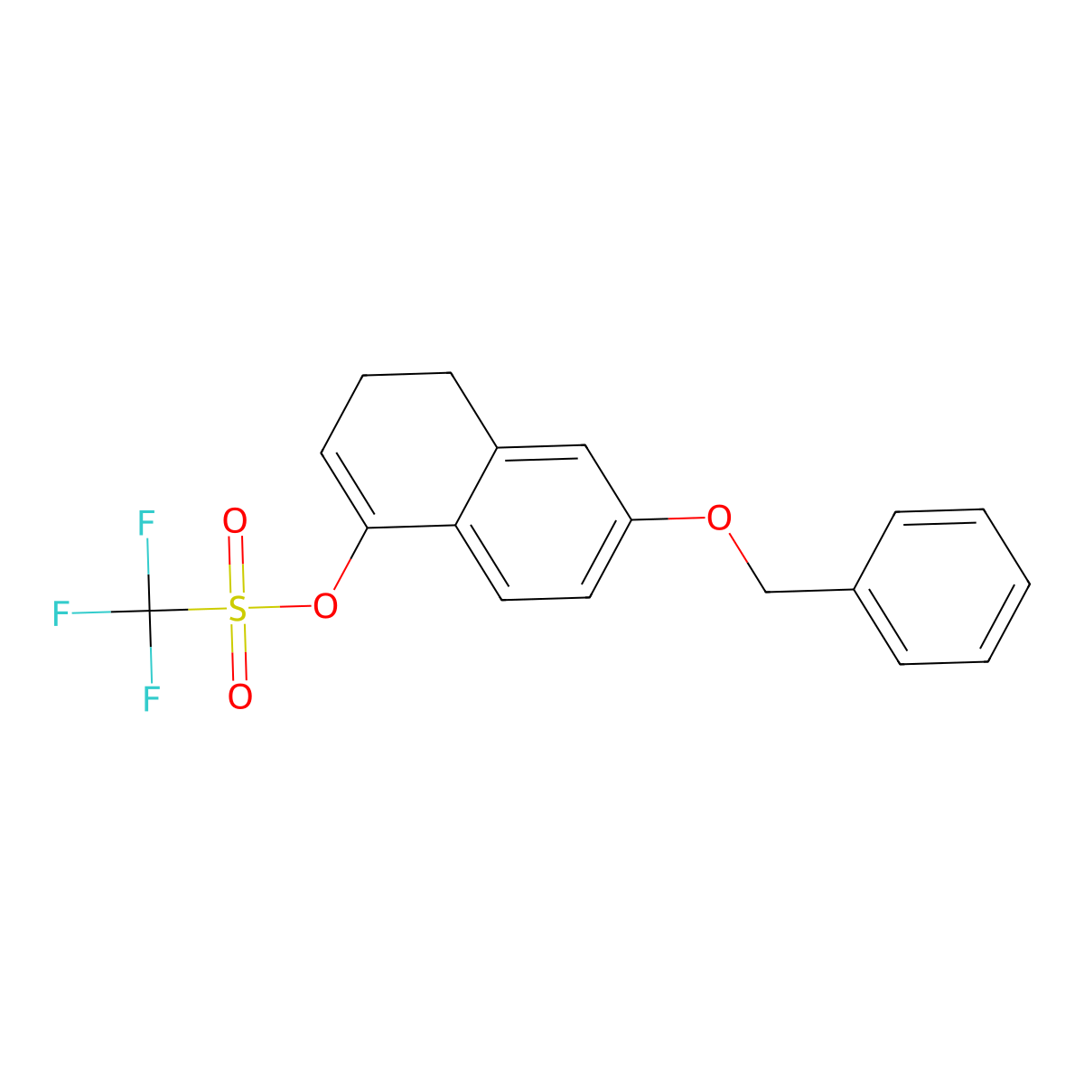 6-(Benzyloxy)-3,4-dihydronaphthalen-1-yl trifluoromethanesulfonate molecular structure, CAS 2097342-14-6
