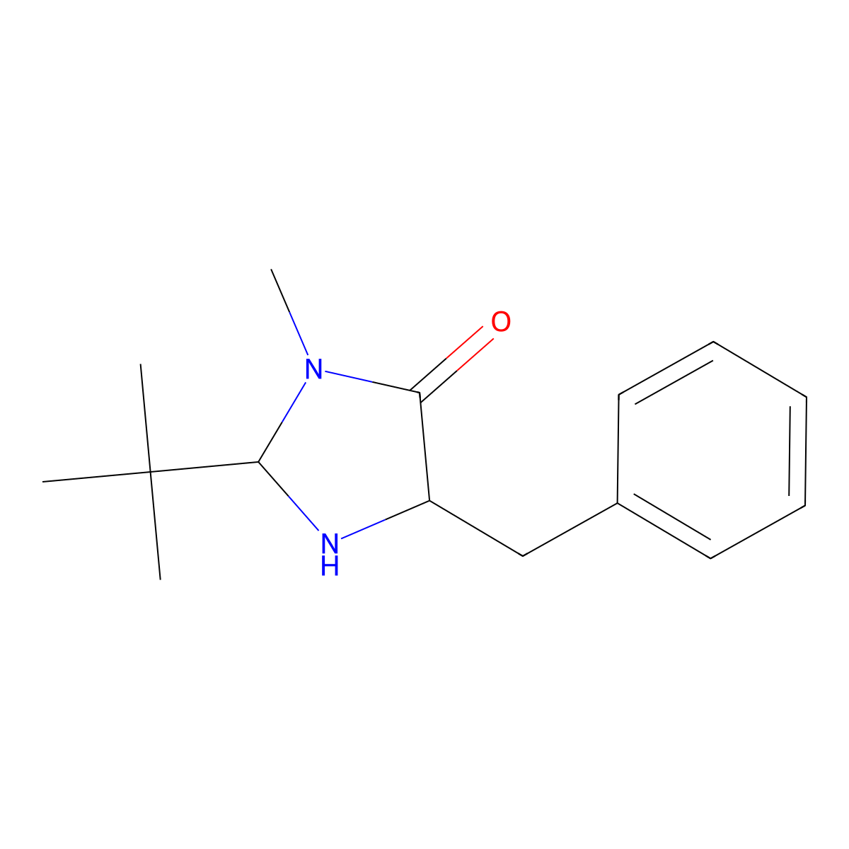 5-Benzyl-2-tert-butyl-3-methylimidazolidin-4-one molecular structure, CAS 2097343-80-9