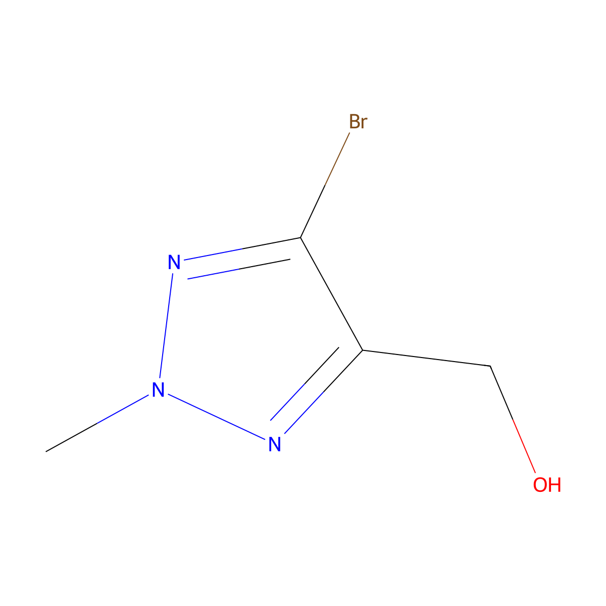 (5-Bromo-2-methyl-2H-1,2,3-triazol-4-YL)methanol molecular structure, CAS 2097349-37-4
