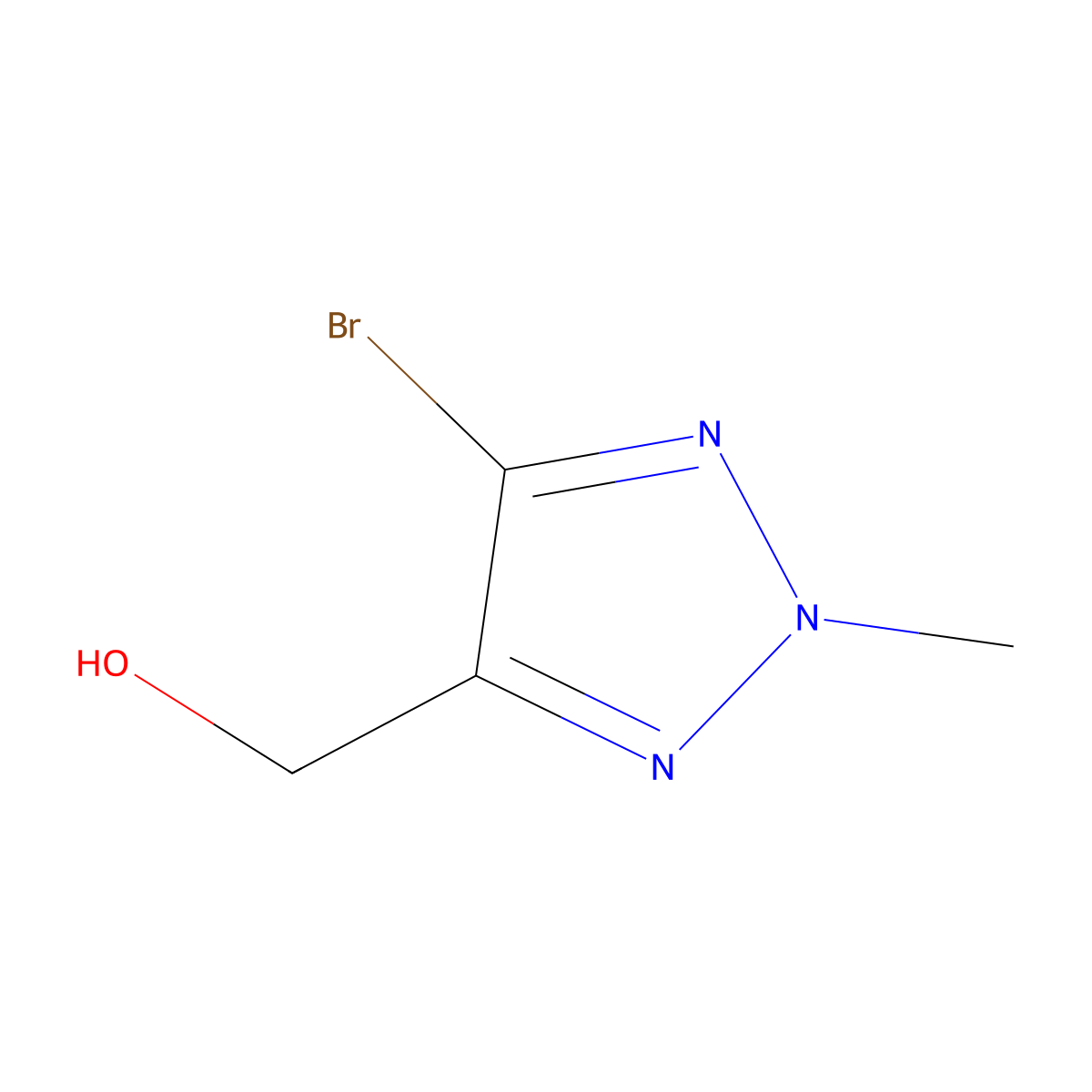 (5-Bromo-2-methyl-2H-1,2,3-triazol-4-YL)methanol molecular structure, CAS 2097349-37-4