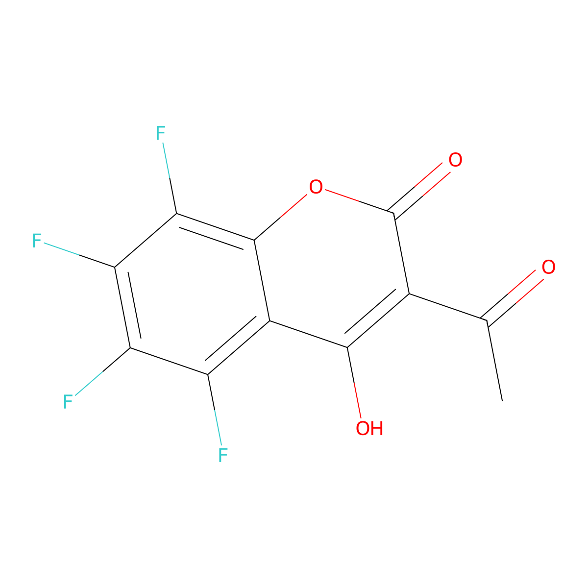 3-Acetyl-5,6,7,8-tetrafluoro-4-hydroxy-2H-1-benzopyran-2-one molecular structure, CAS 209736-57-2