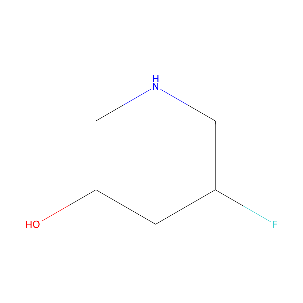(3R,5R)-5-Fluoropiperidin-3-ol molecular structure, CAS 2097360-07-9