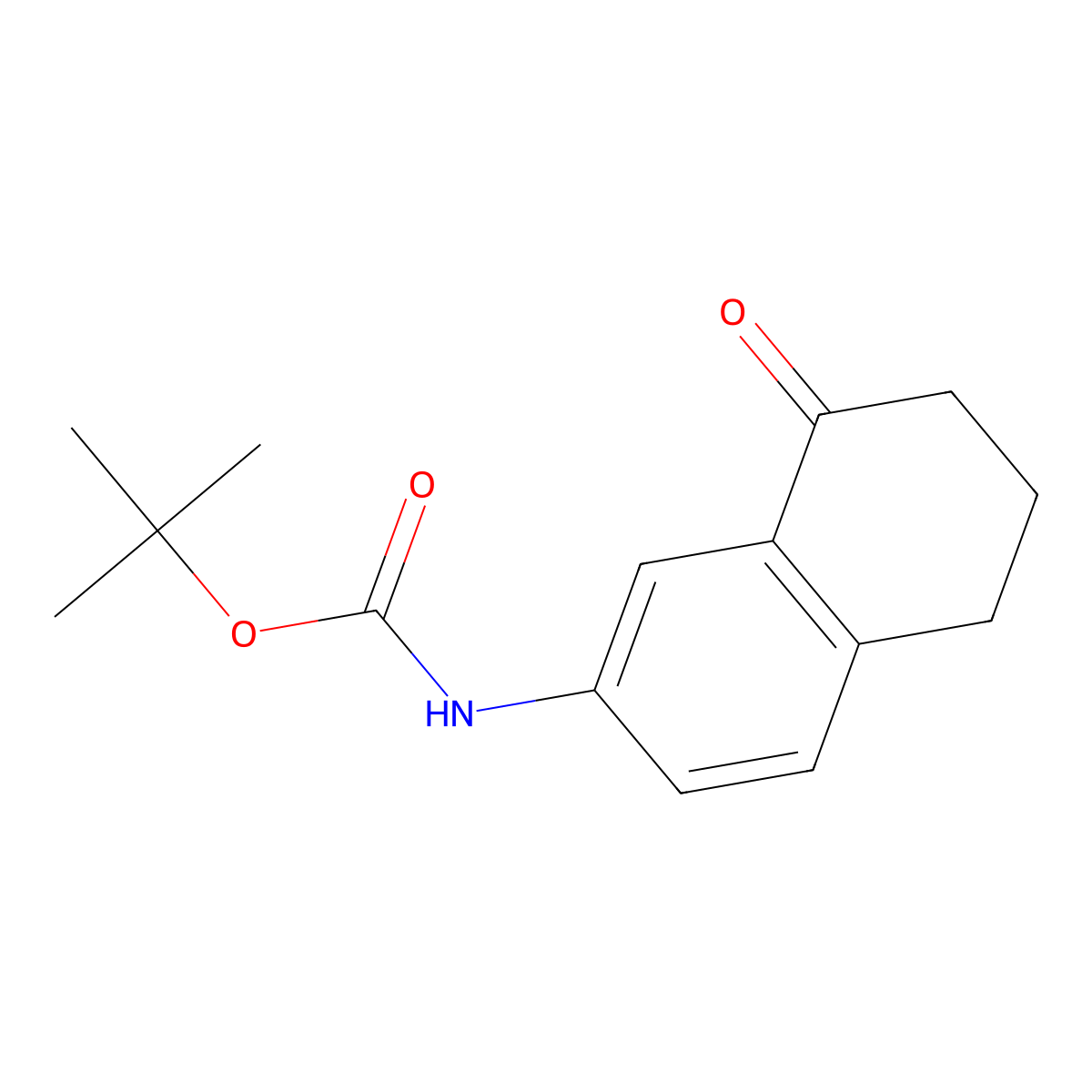 tert-butyl N-(8-oxo-5,6,7,8-tetrahydronaphthalen-2-yl)carbamate molecular structure, CAS 209741-24-2