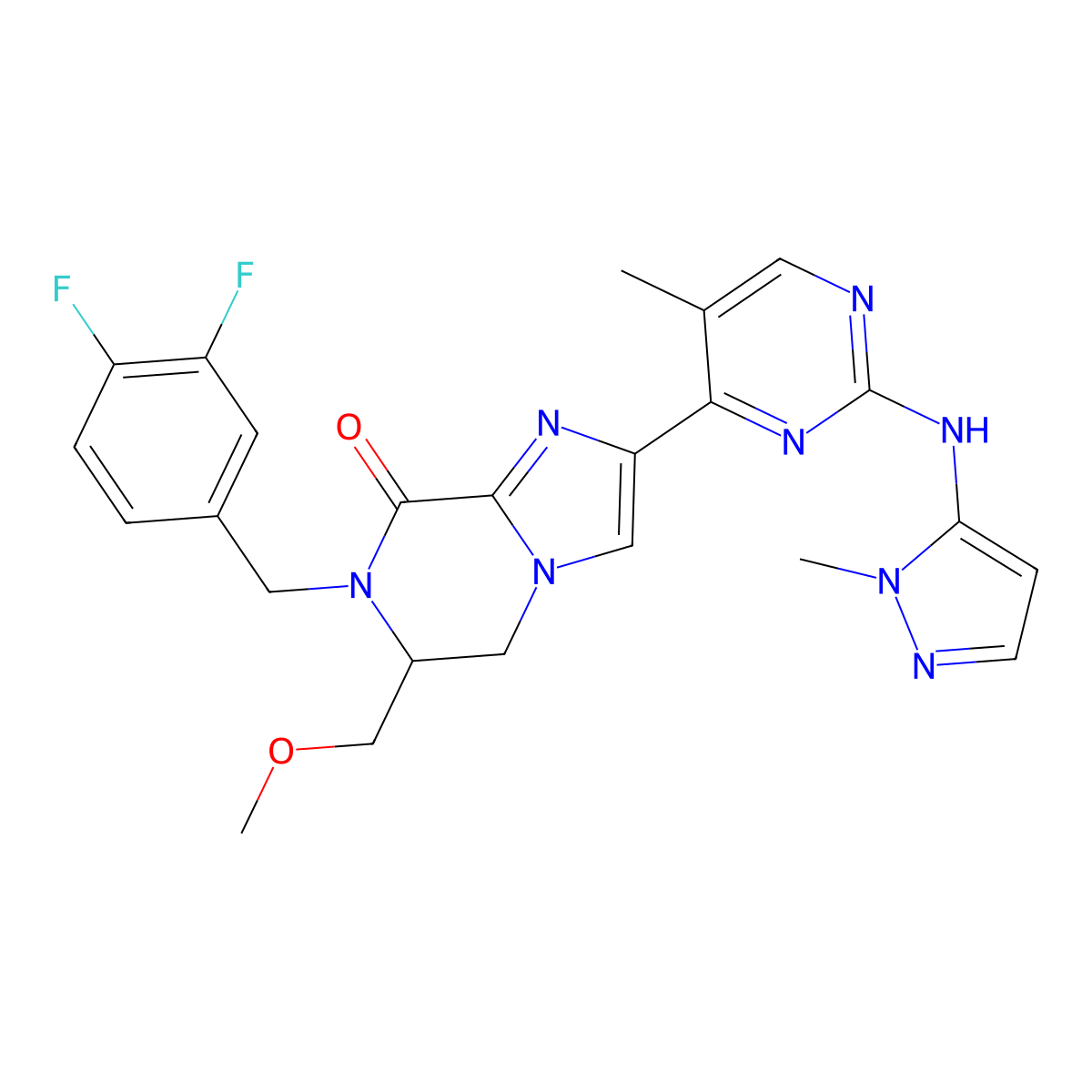 Tizaterkib molecular structure, CAS 2097416-76-5