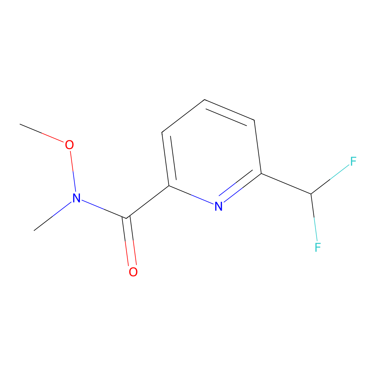 6-(Difluoromethyl)-N-methoxy-N-methyl-2-pyridinecarboxamide molecular structure, CAS 2097417-44-0