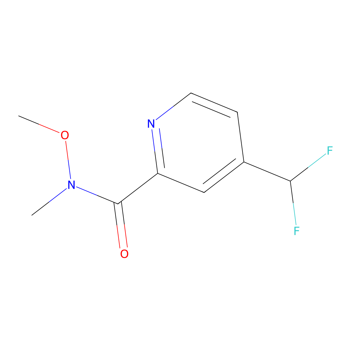 4-(Difluoromethyl)-N-methoxy-N-methyl-2-pyridinecarboxamide molecular structure, CAS 2097417-83-7