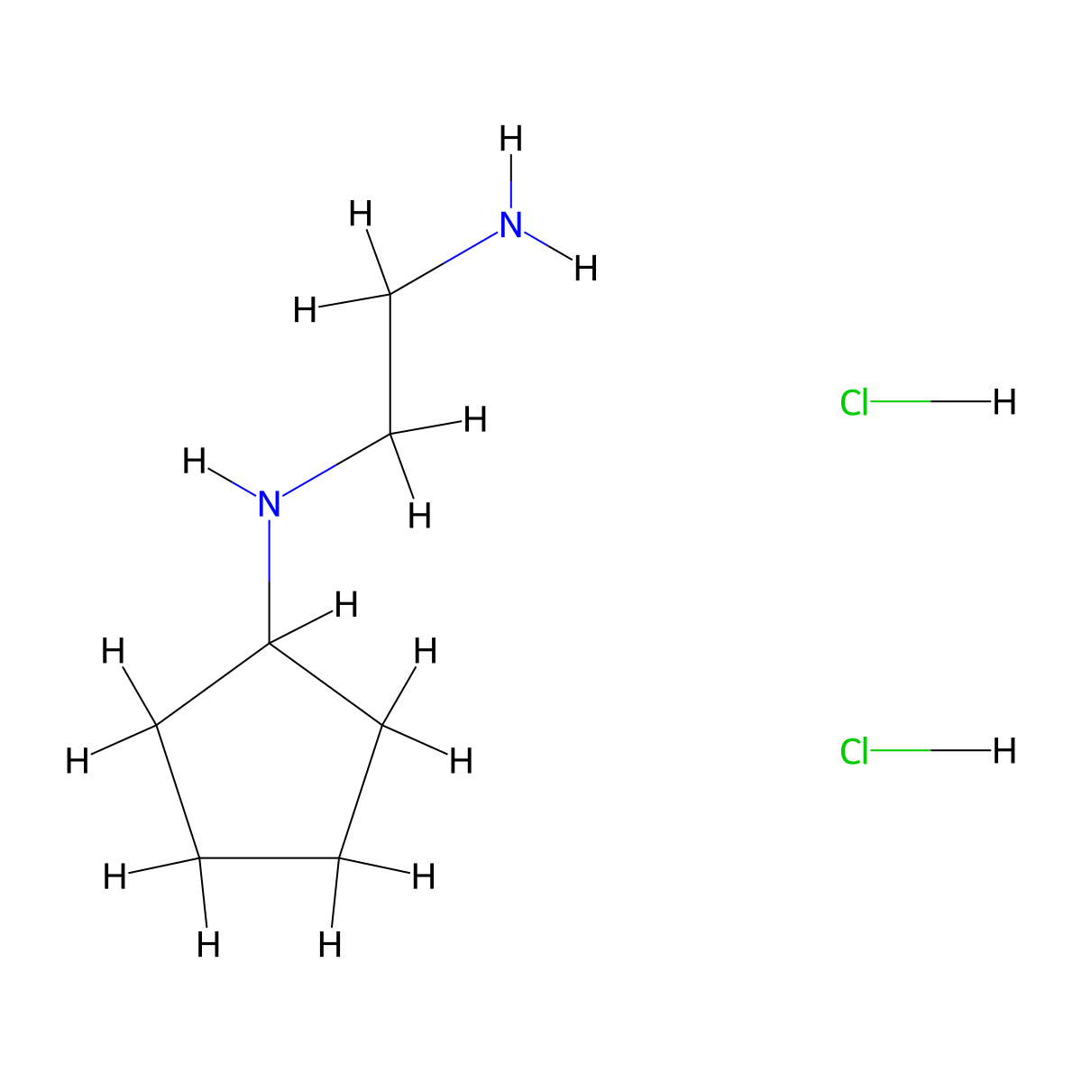 N1-Cyclopentylethane-1,2-diamine dihydrochloride molecular structure, CAS 2097427-73-9