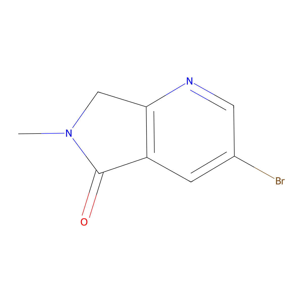 3-Bromo-6-methyl-6,7-dihydro-5H-pyrrolo[3,4-b]pyridin-5-one molecular structure, CAS 2097499-16-4