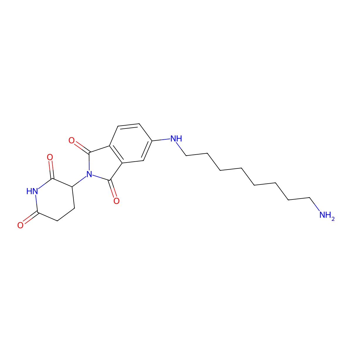 5-(8-Aminooctylamino)-2-(2,6-dioxo-3-piperidyl)isoindoline-1,3-dione molecular structure, CAS 2097509-48-1