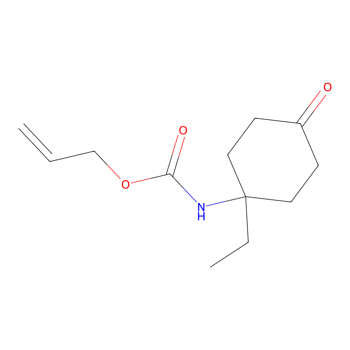 Allyl (1-ethyl-4-oxocyclohexyl)carbamate molecular structure, CAS 2097516-18-0