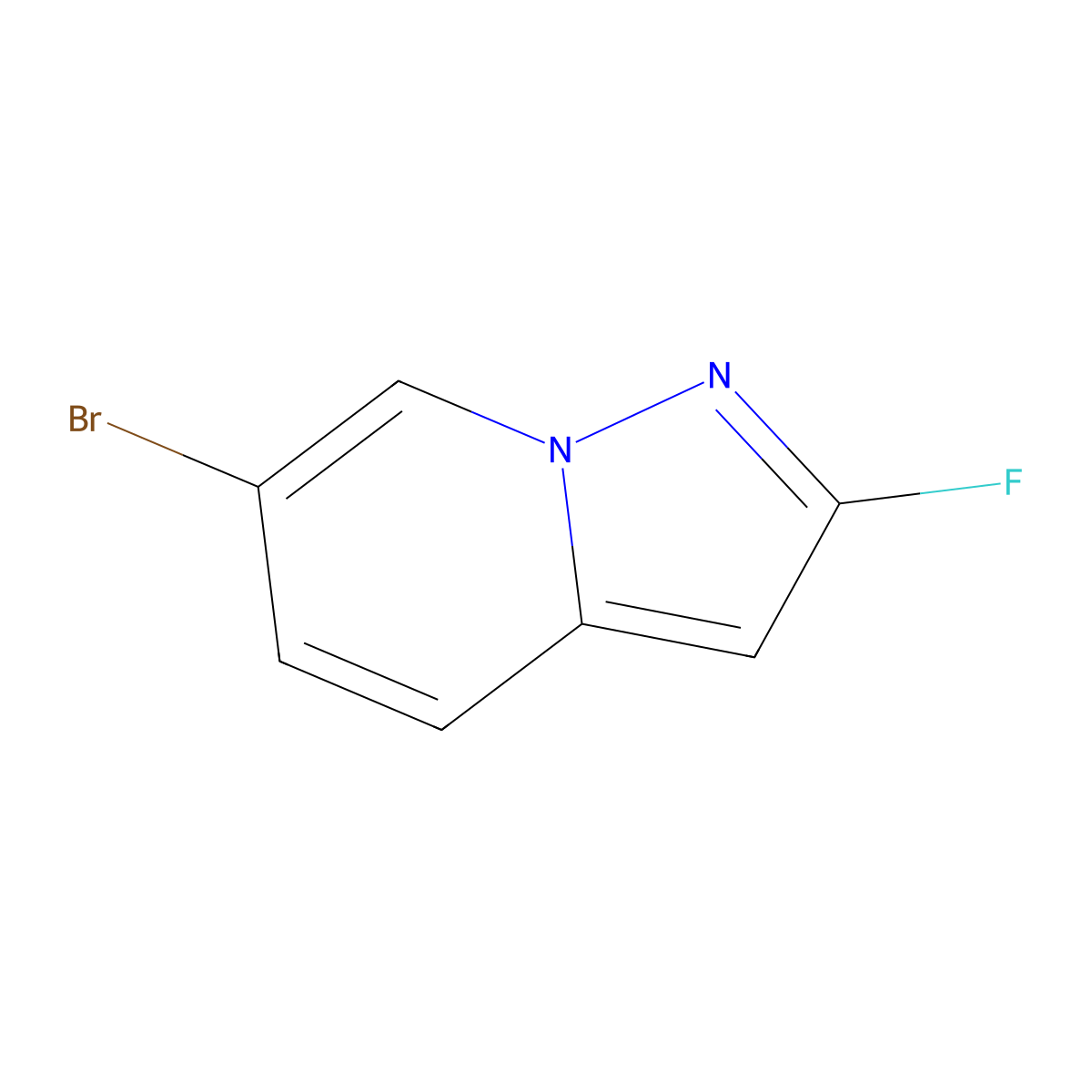 6-Bromo-2-fluoropyrazolo[1,5-a]pyridine molecular structure, CAS 2097530-14-6
