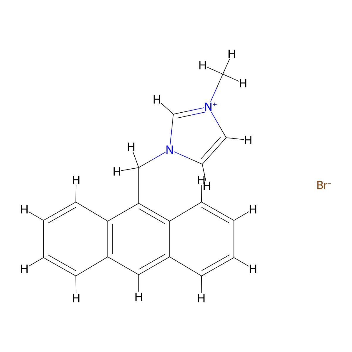 3-[(anthracen-9-yl)methyl]-1-methyl-1H-imidazol-3-ium bromide molecular structure, CAS 2097548-28-0