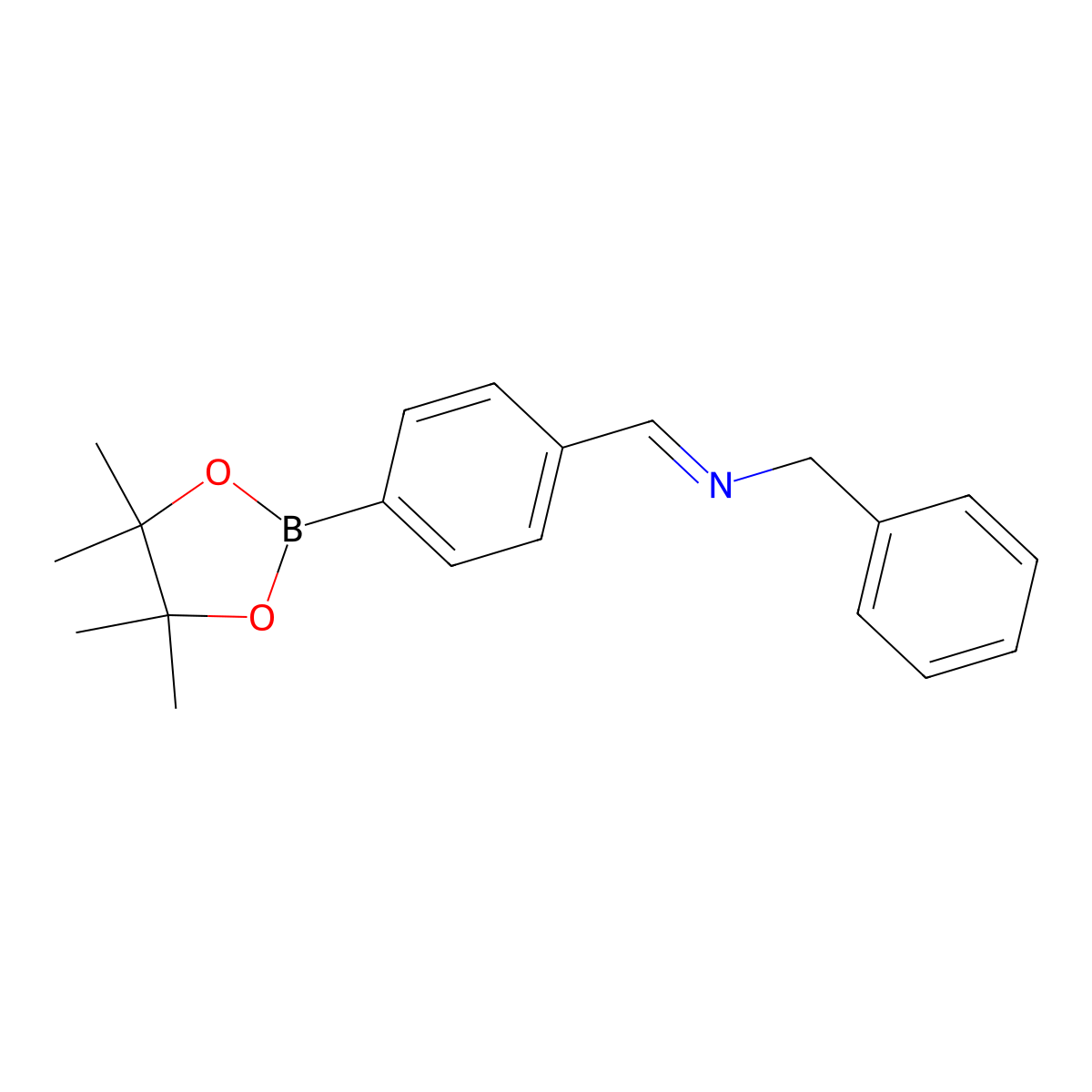 4-(Benzyl)iminomethyl phenyl boronic acid pinacol ester molecular structure, CAS 2097555-05-8