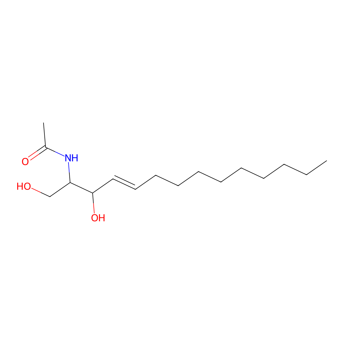 N-[(1S,2R,3E)-2-hydroxy-1-(hydroxymethyl)-3-tridecen-1-yl]-acetamide molecular structure, CAS 2097561-20-9