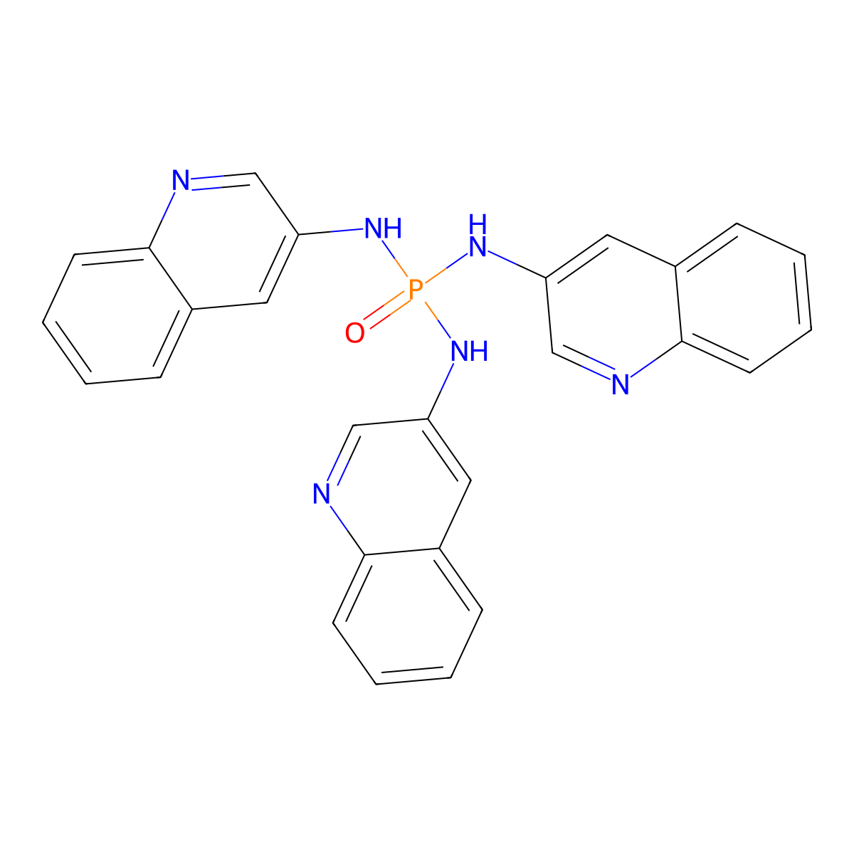 N,N',N"-Tris(3-aminoquinolino)phosphoric triamide molecular structure, CAS 2097565-50-7