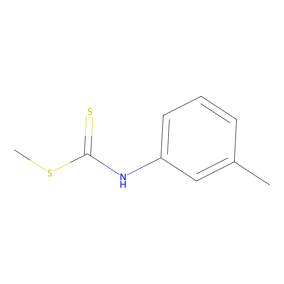Methyl m-tolylcarbamodithioate molecular structure, CAS 20976-00-5