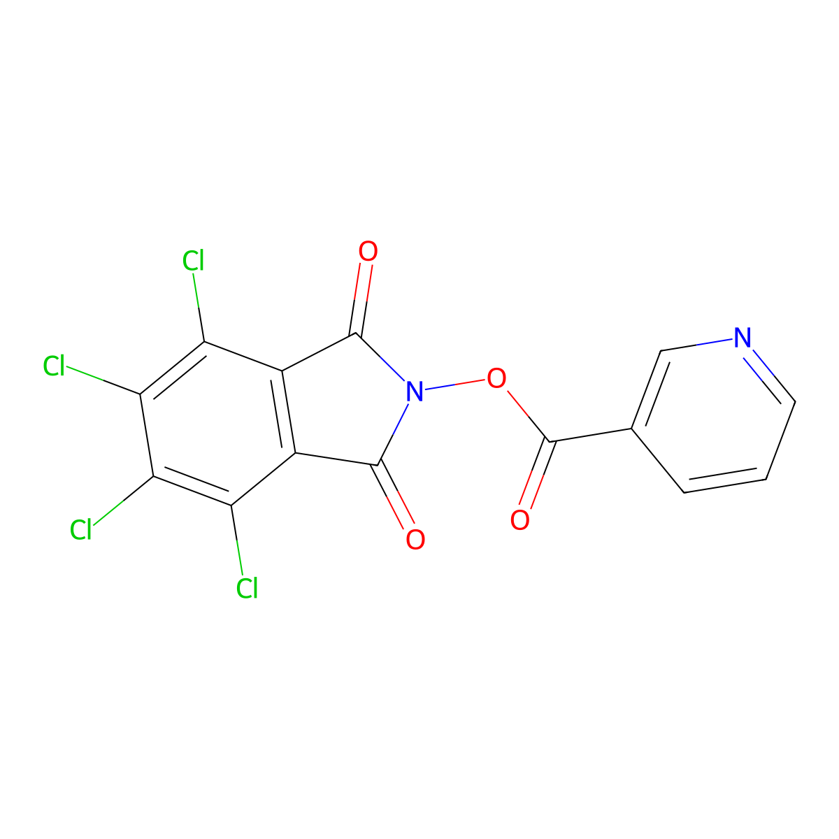 4,5,6,7-tetrachloro-1,3-dioxo-2,3-dihydro-1H-isoindol-2-yl pyridine-3-carboxylate molecular structure, CAS 2097675-44-8