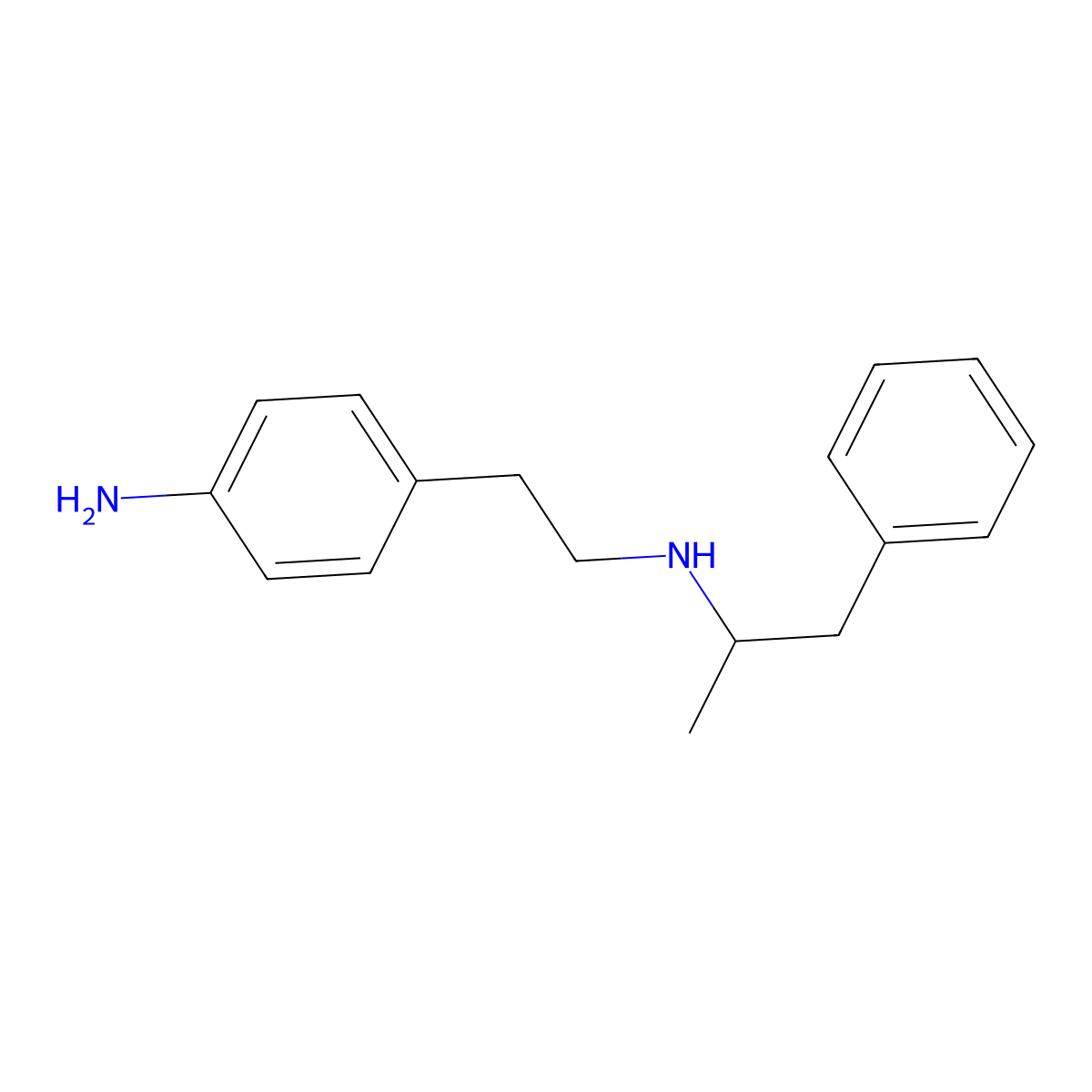 4-{2-[(1-Phenylpropan-2-yl)amino]ethyl}aniline molecular structure, CAS 20977-36-0