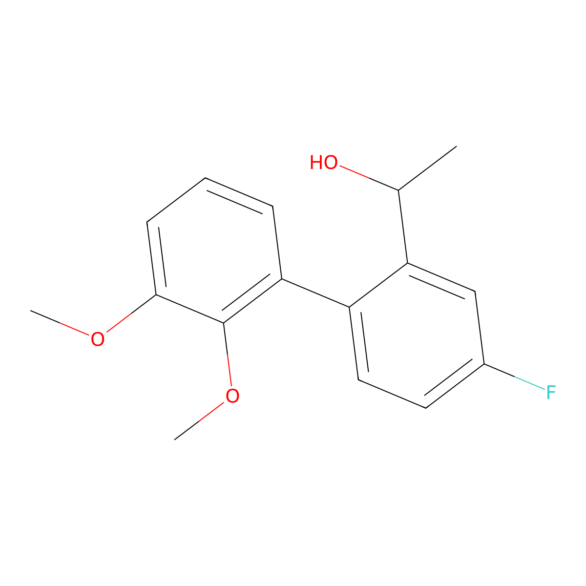 4-Fluoro-2',3'-dimethoxy-|A-methyl[1,1'-biphenyl]-2-methanol molecular structure, CAS 2097723-49-2