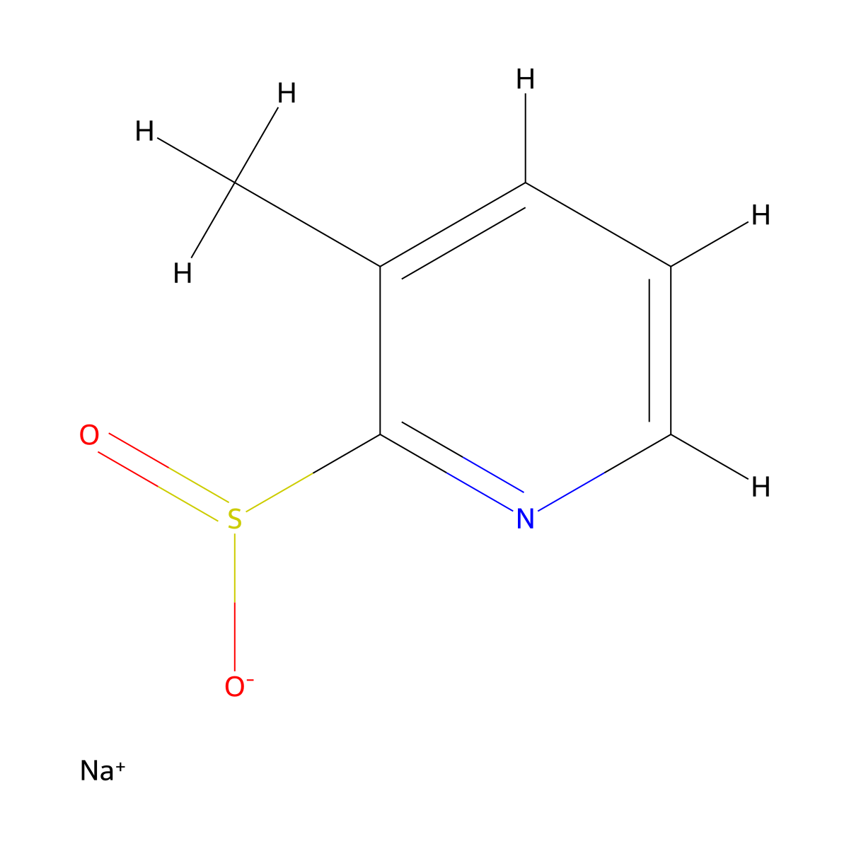 Sodium 3-methylpyridine-2-sulfinate molecular structure, CAS 2097773-43-6