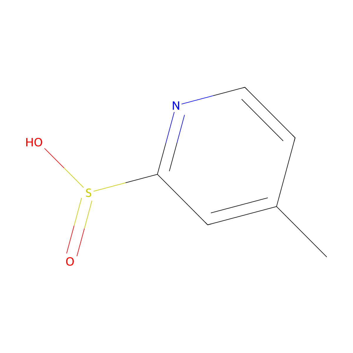 4-Methylpyridine-2-sulfinic acid molecular structure, CAS 2097773-44-7