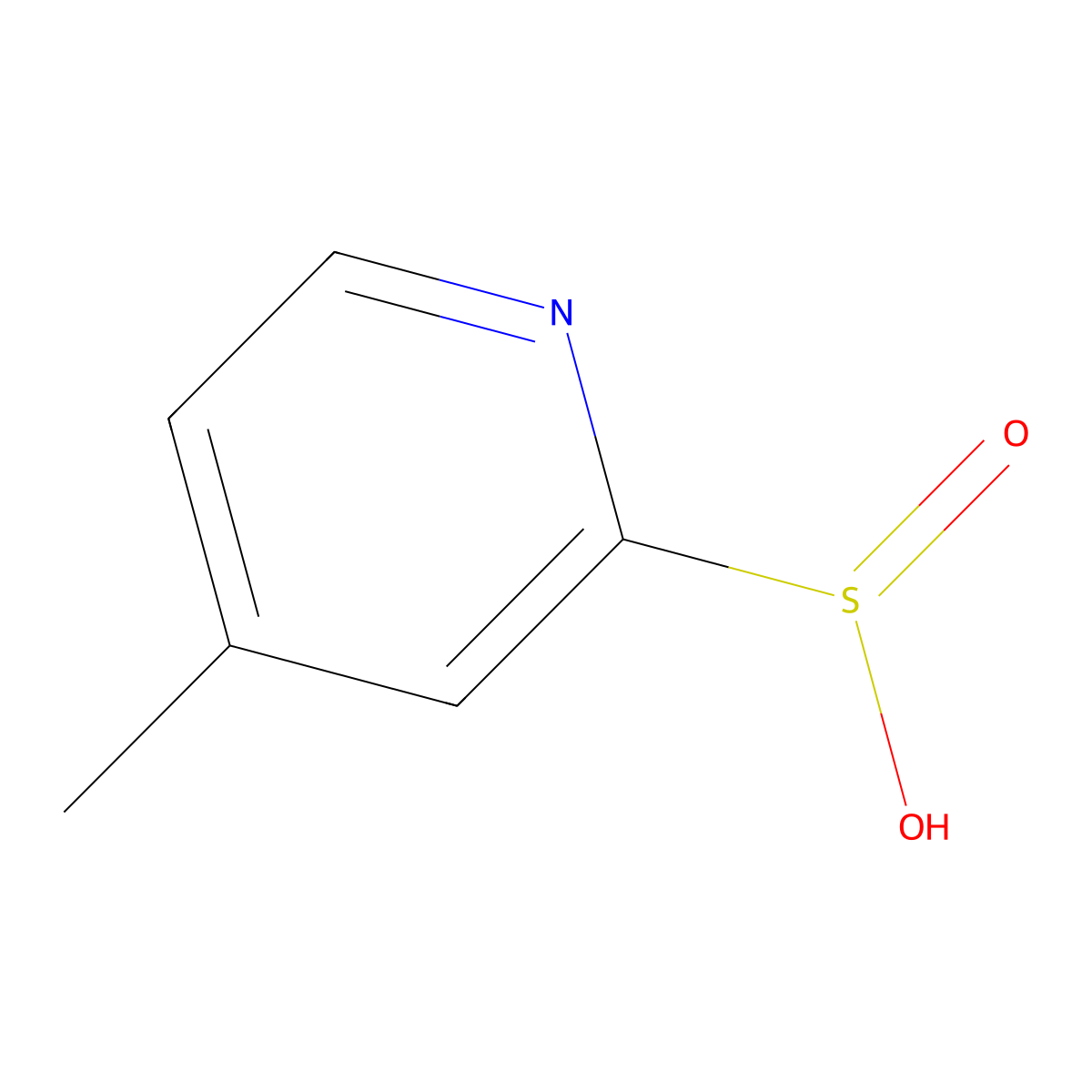 4-Methylpyridine-2-sulfinic acid molecular structure, CAS 2097773-44-7